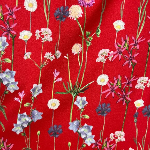 Anthropologie Floral Cropped Pants High Rise Trousers Wide Leg Dainty Romantic - Picture 12 of 13